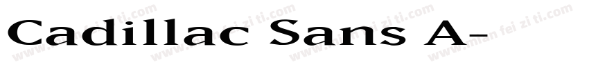 Cadillac Sans A字体转换